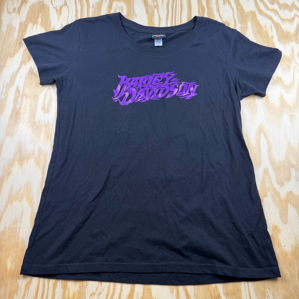 Harley-Davidson Albuquerque Sugar Skull T-Shirt Womens XL Black Purple 2023